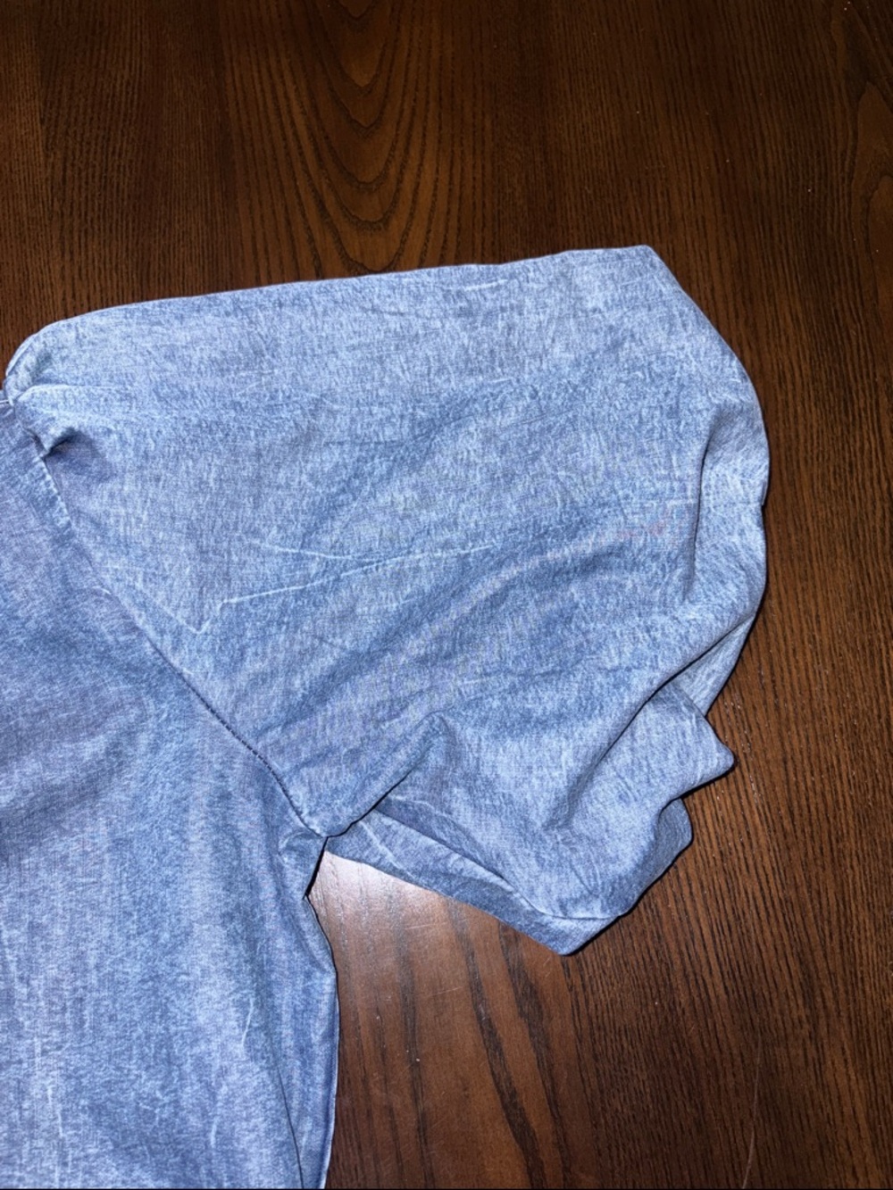 Blush Light Blue Denim Tiered Button-Front dress size XL - Picture 3 of 8